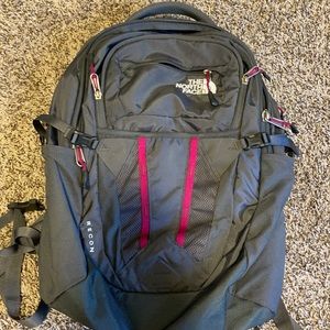 North face book bag.